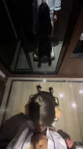 对镜口交调教青岛母狗女大学生，学生兼职可约